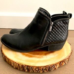 Lucky Brand Black Leather Ankle Boots